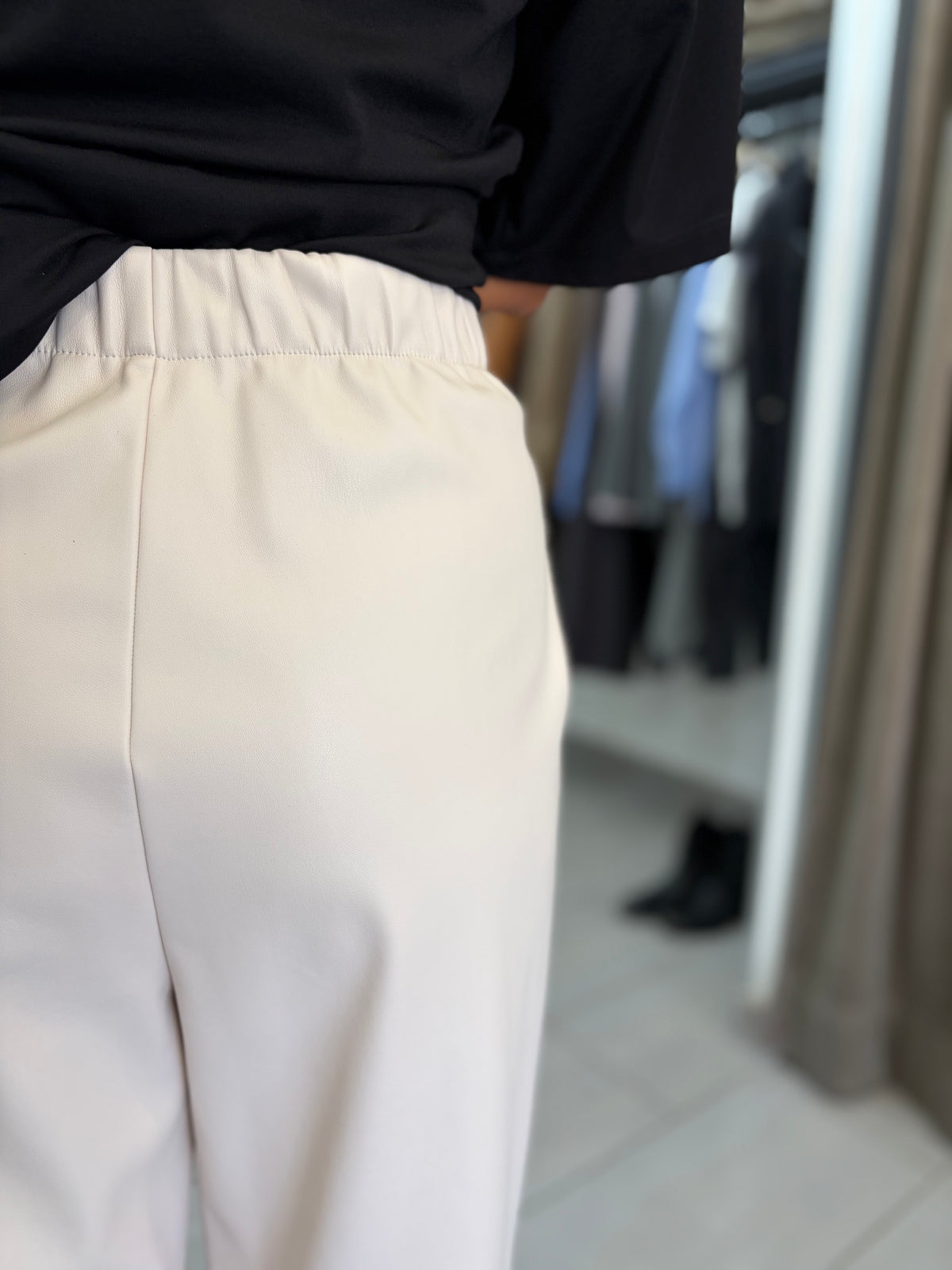 Pantalone ecopelle bianco Dixie
