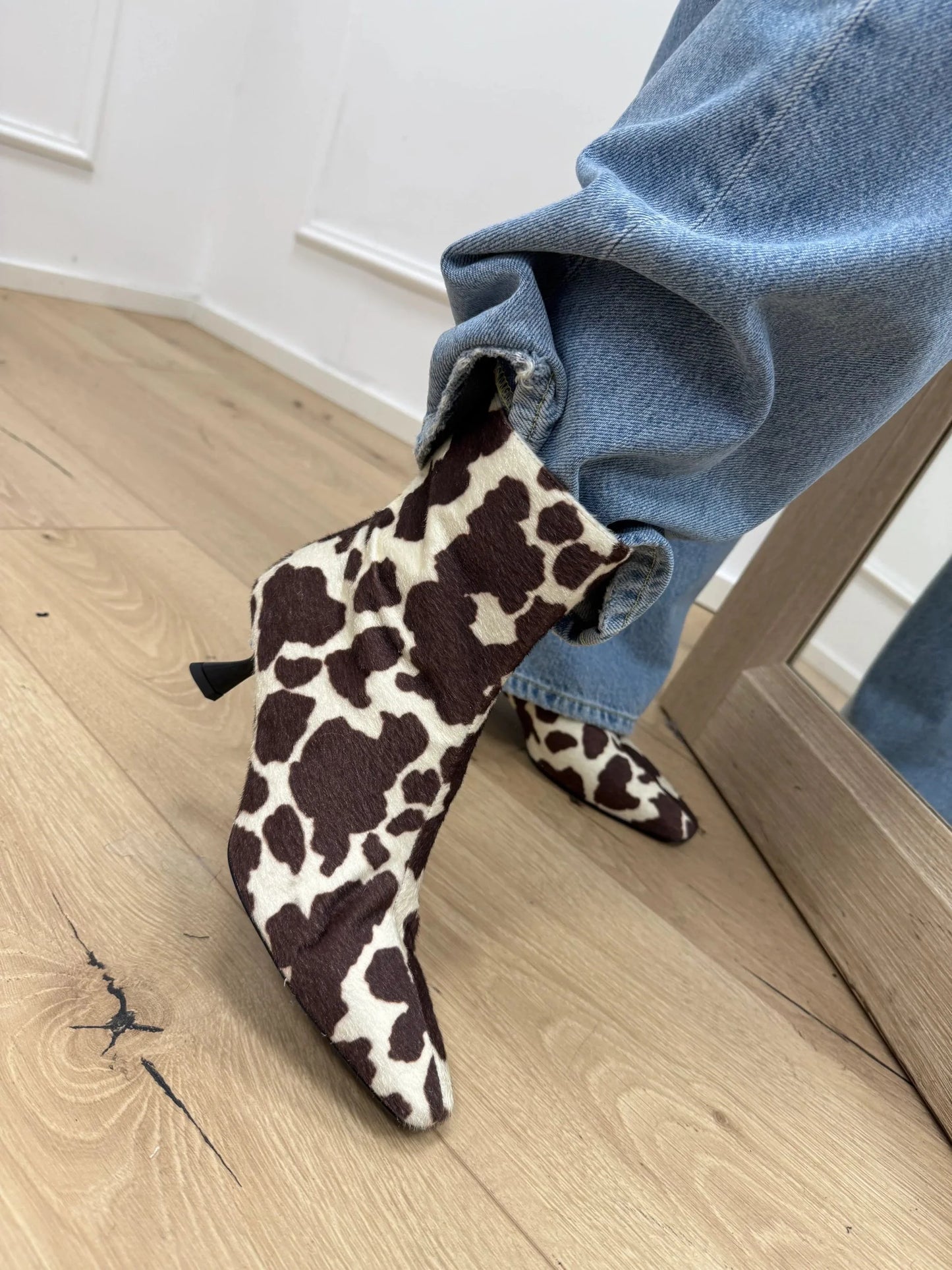 Stivaletto in cavallino con tacco Ovyè