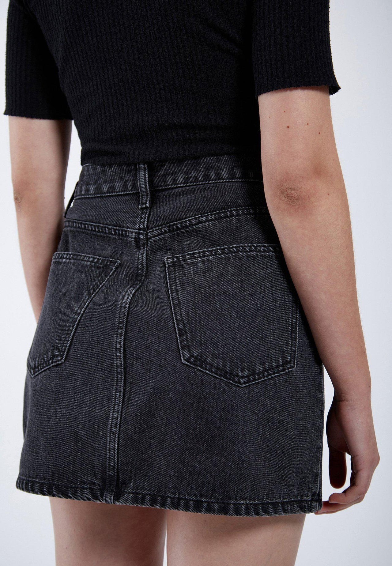 Minigonna jeans nera