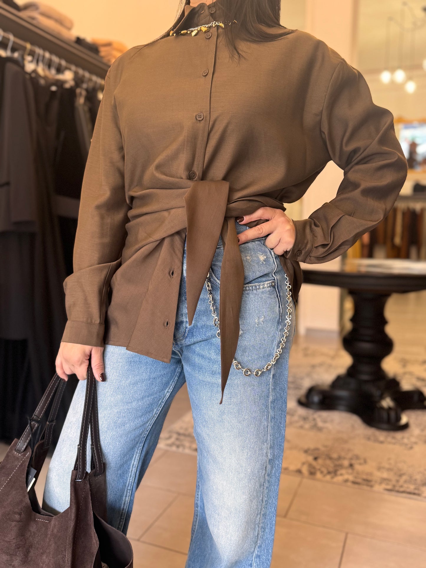 Camicia marrone Eleh