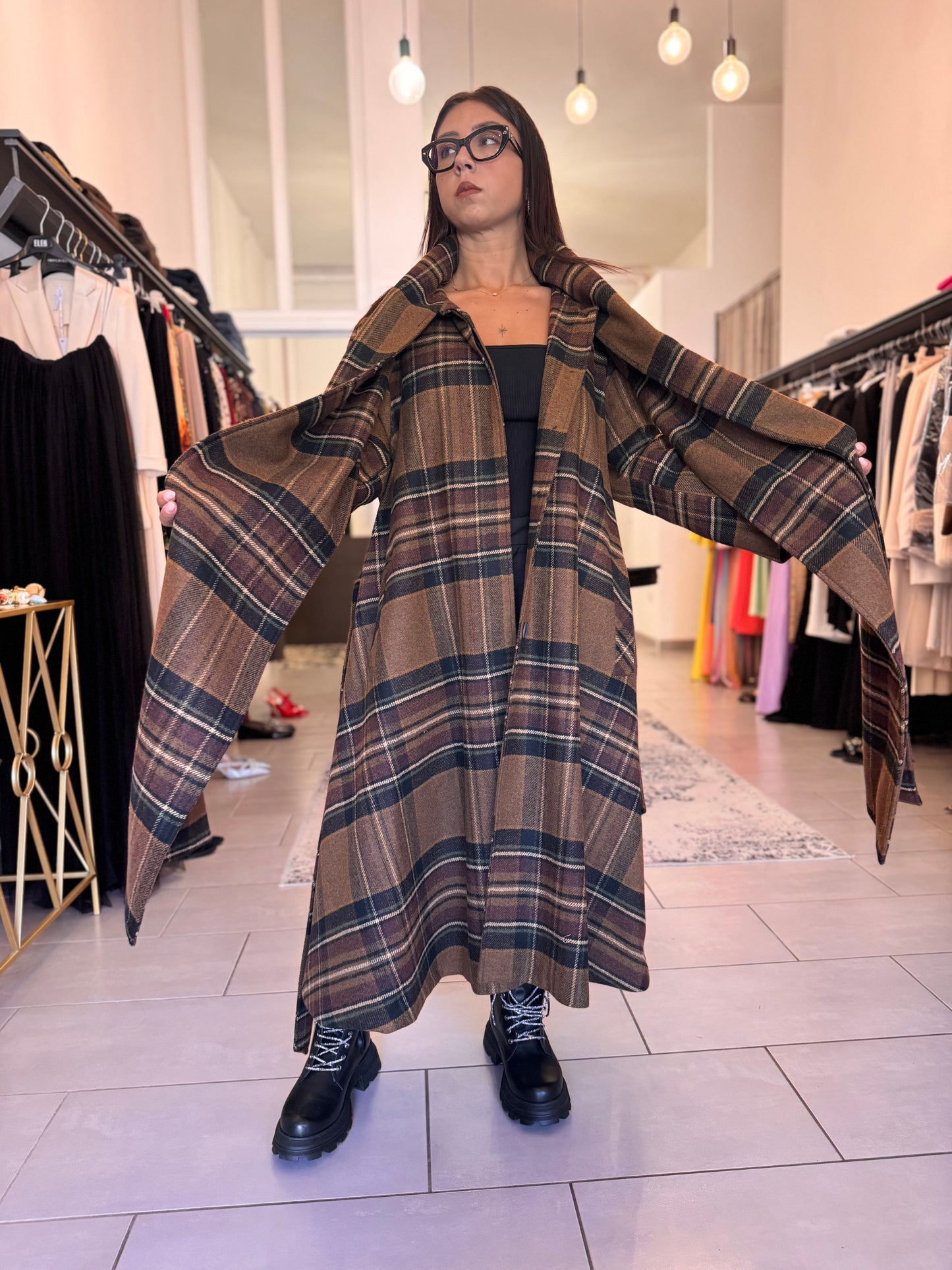 Cappotto Eleh a quadri