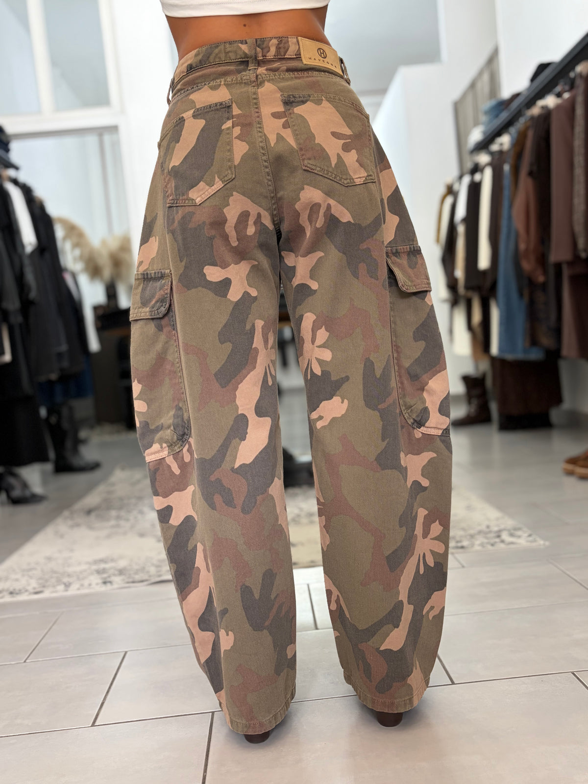 Pantalone cargo Haeveone militare