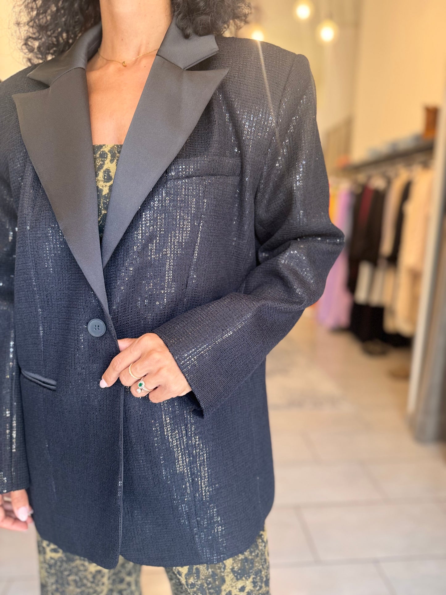 Blazer nero oversize