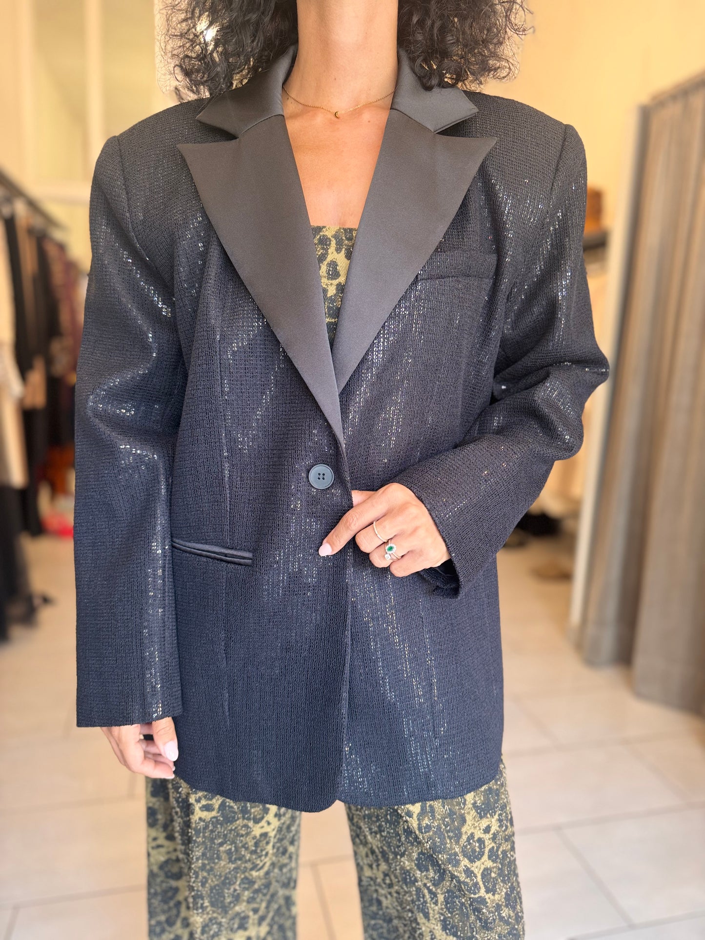 Blazer nero oversize