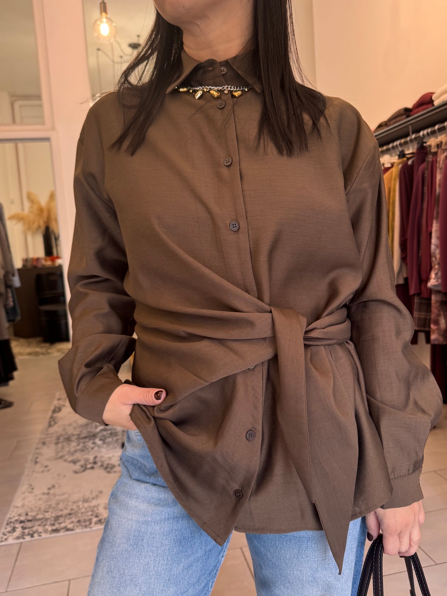 Camicia marrone Eleh