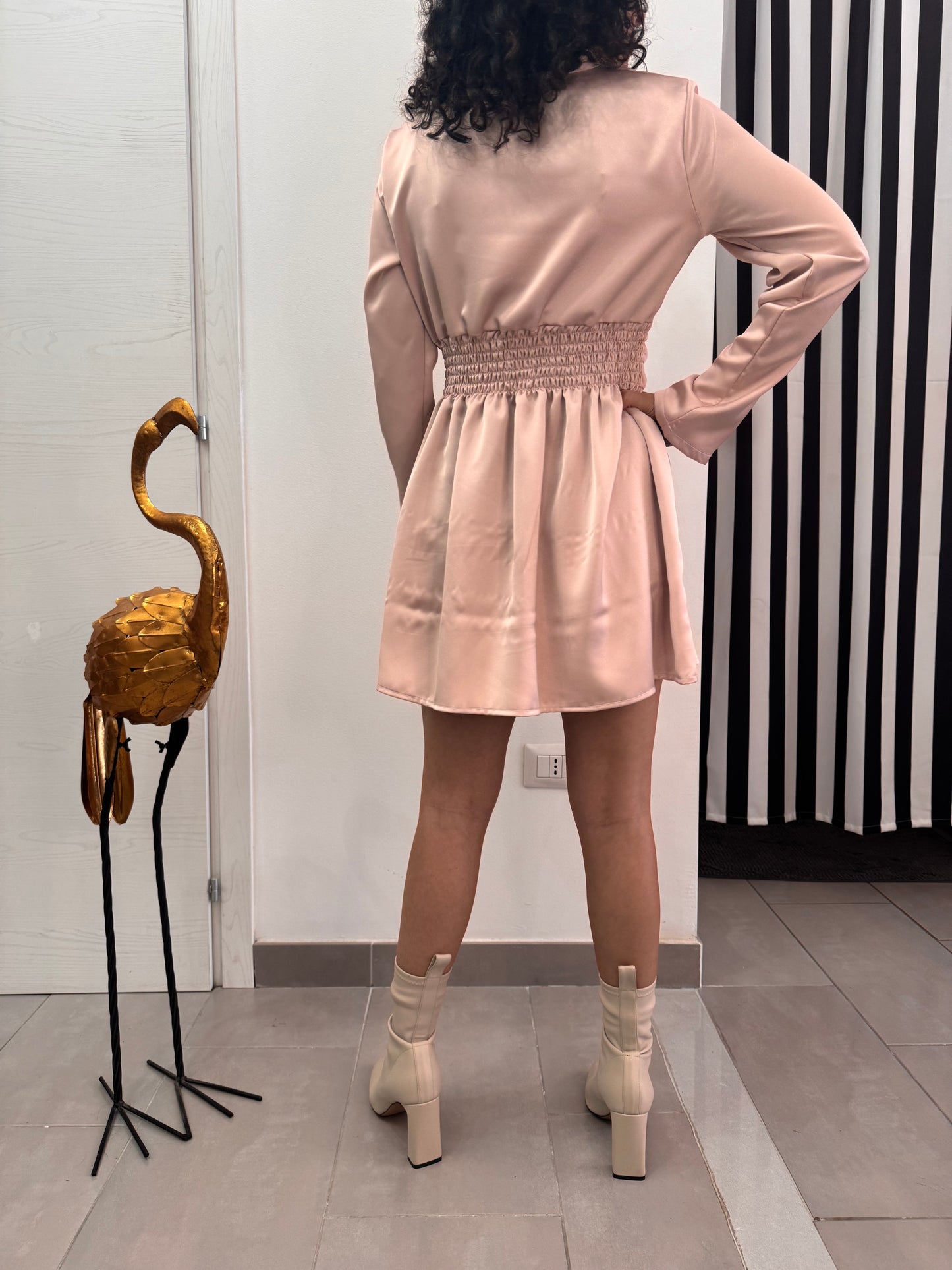 Abito corto satin