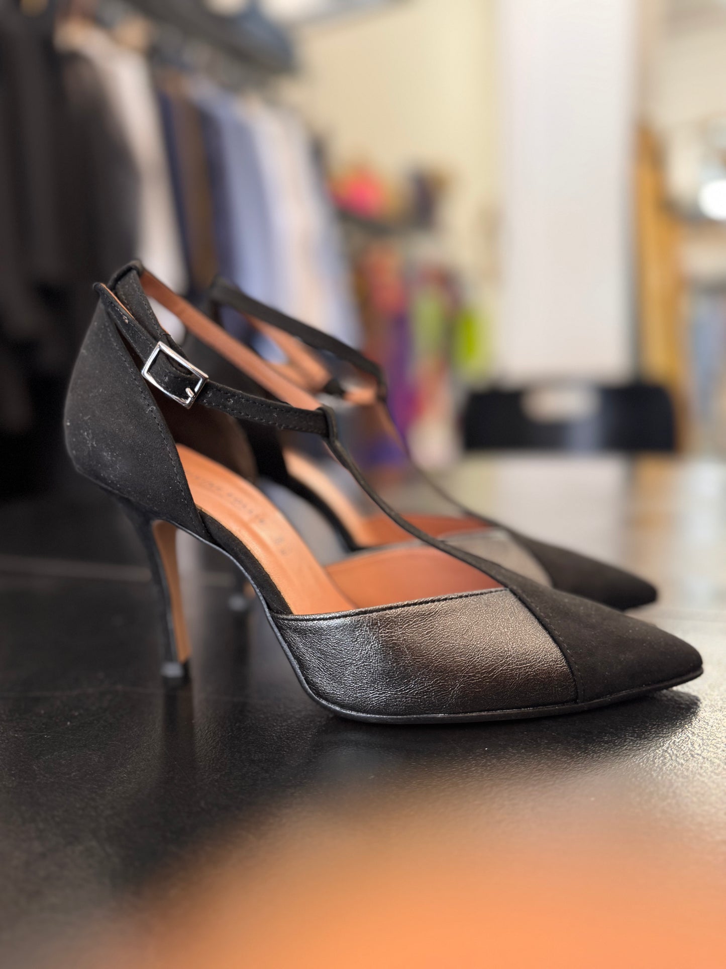 Décolleté nero e grigio