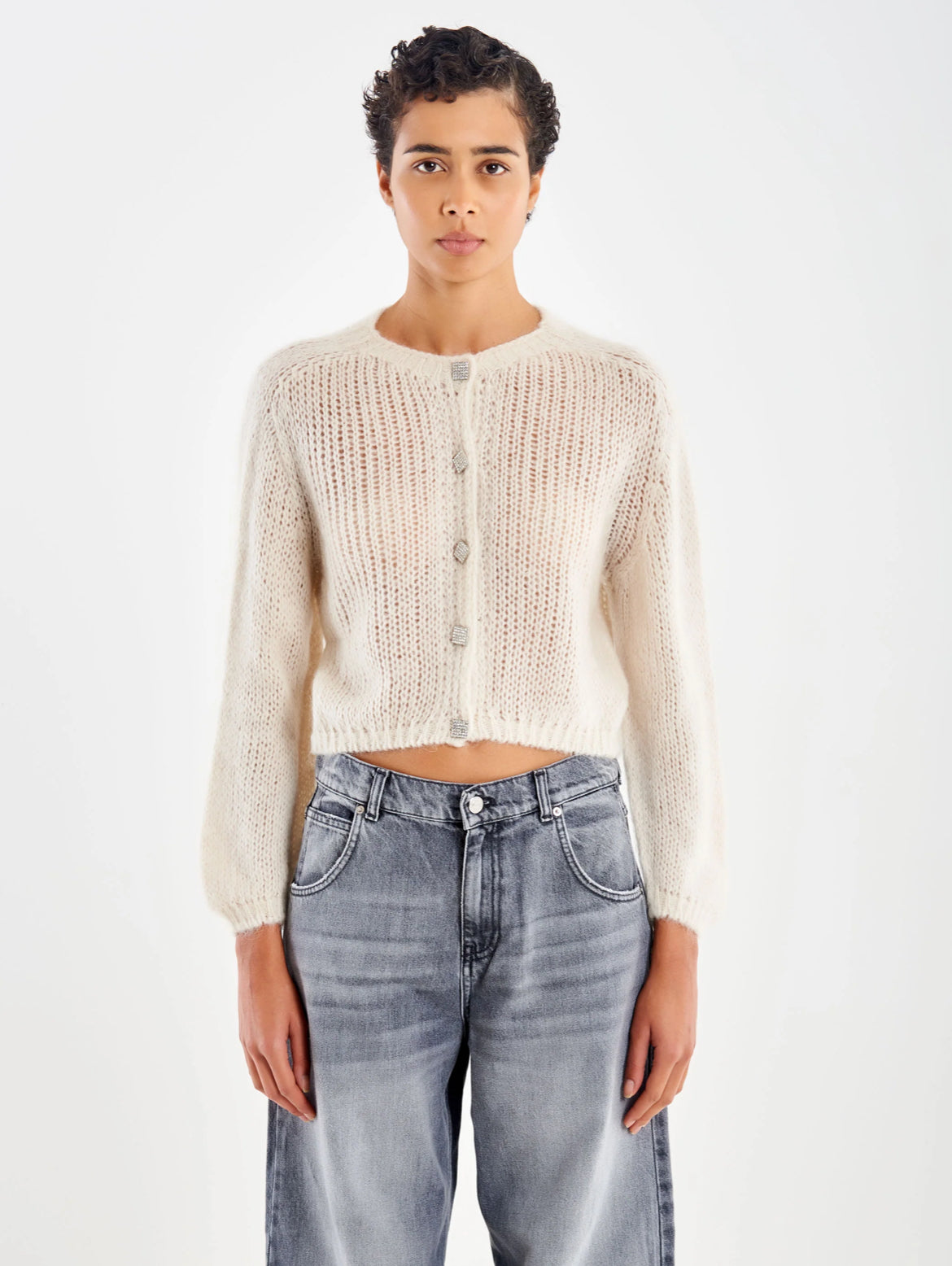Cardigan Vicolo con bottoni gioiello
