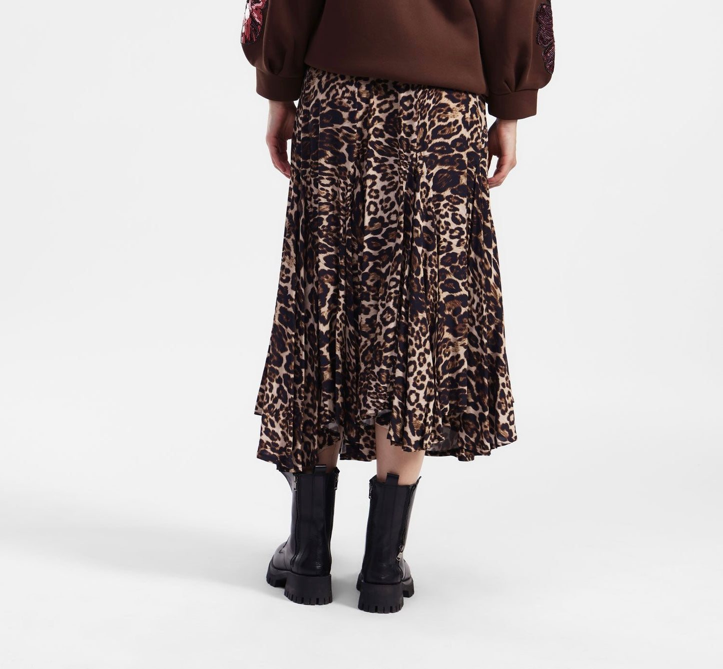 Gonna midi stampa animalier