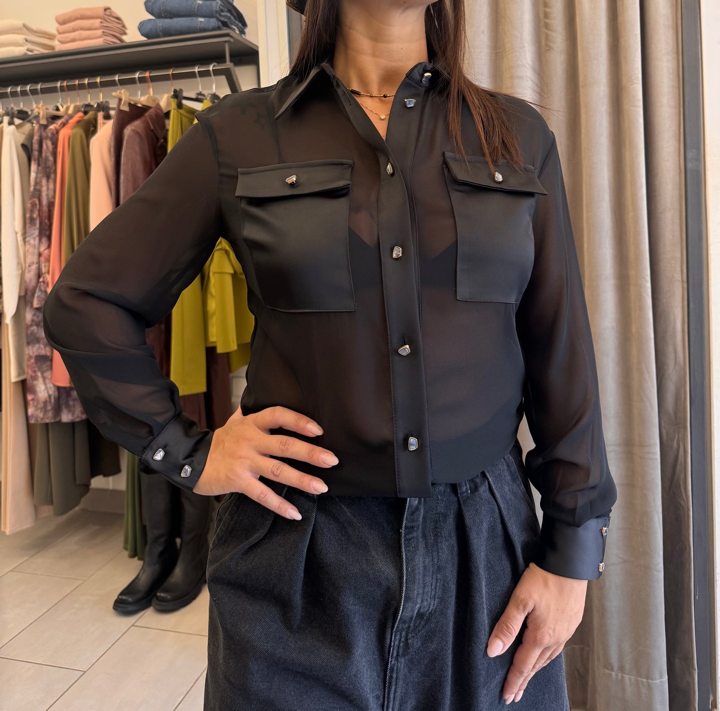 Camicia trasparente Silence