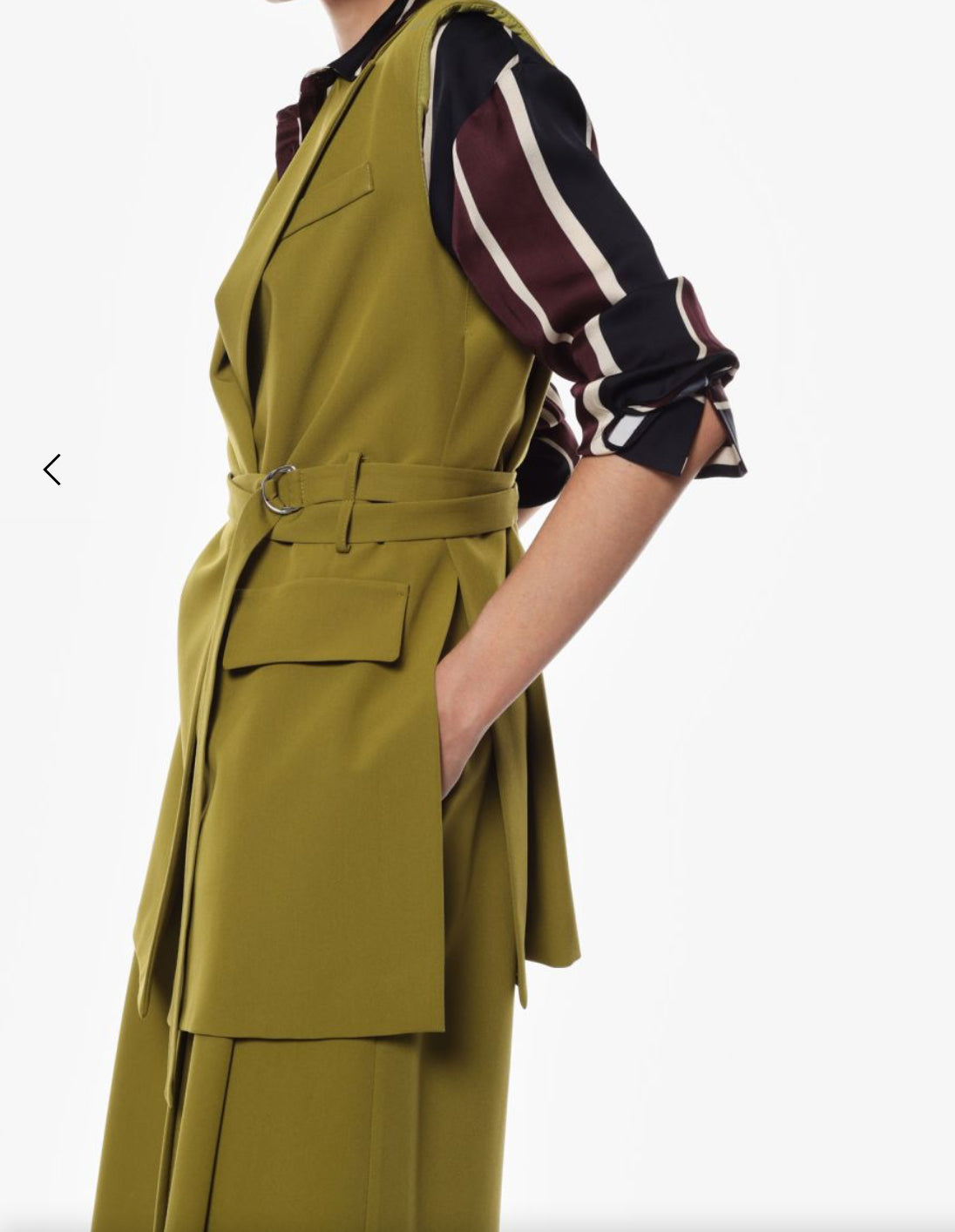 GILET LUNGO CON TASCHE E CINTURA IMPERIAL