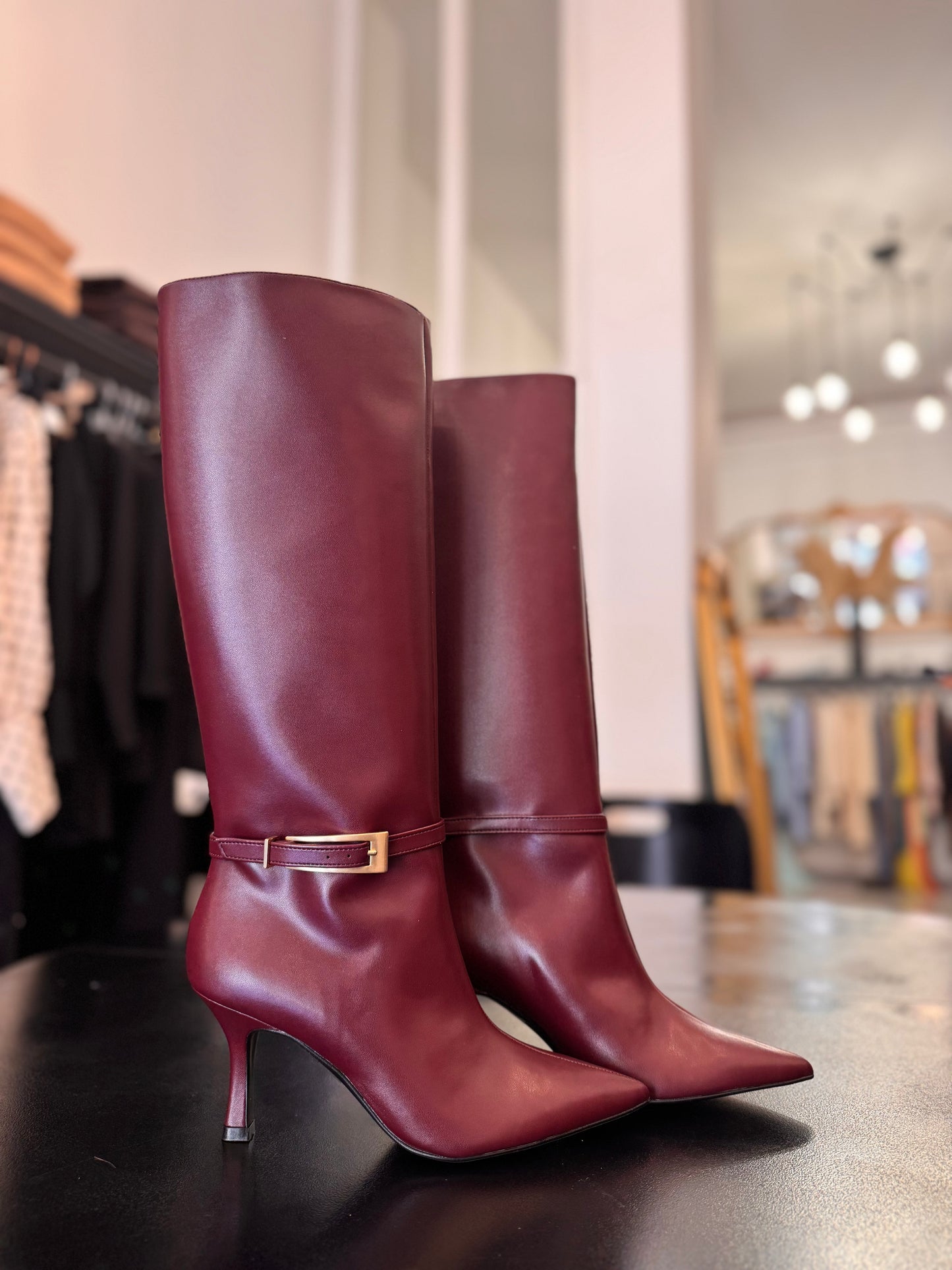 Stivali alti bordeaux