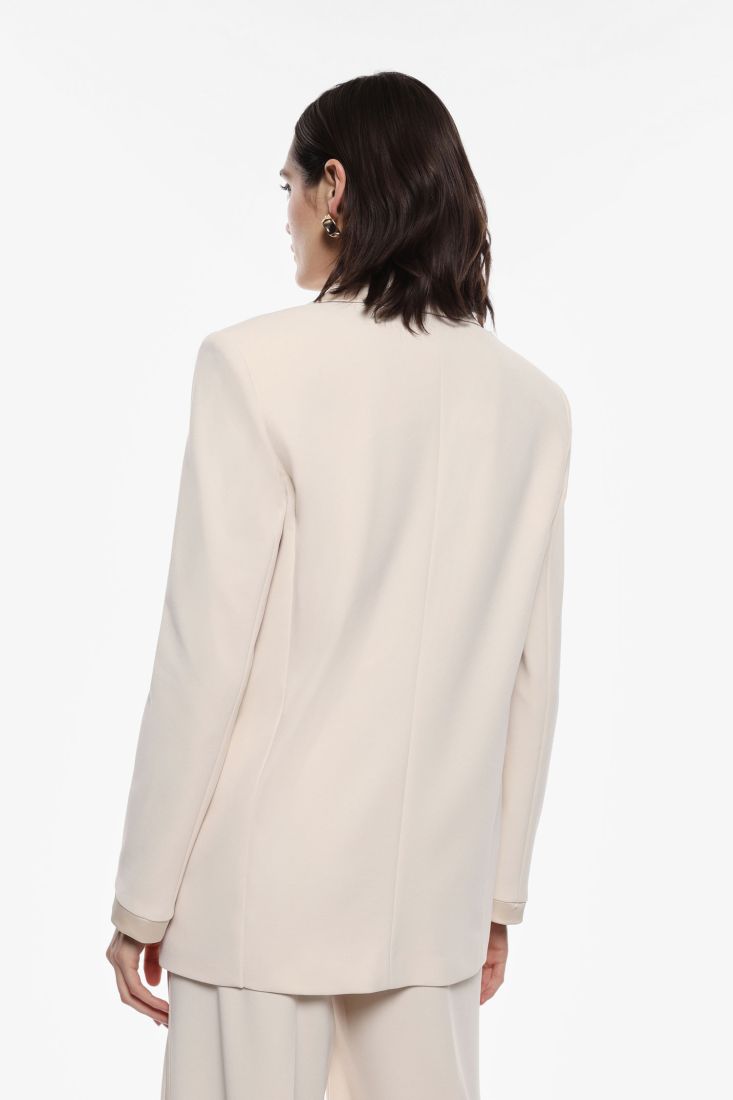 Blazer con chiusura catena in metallo