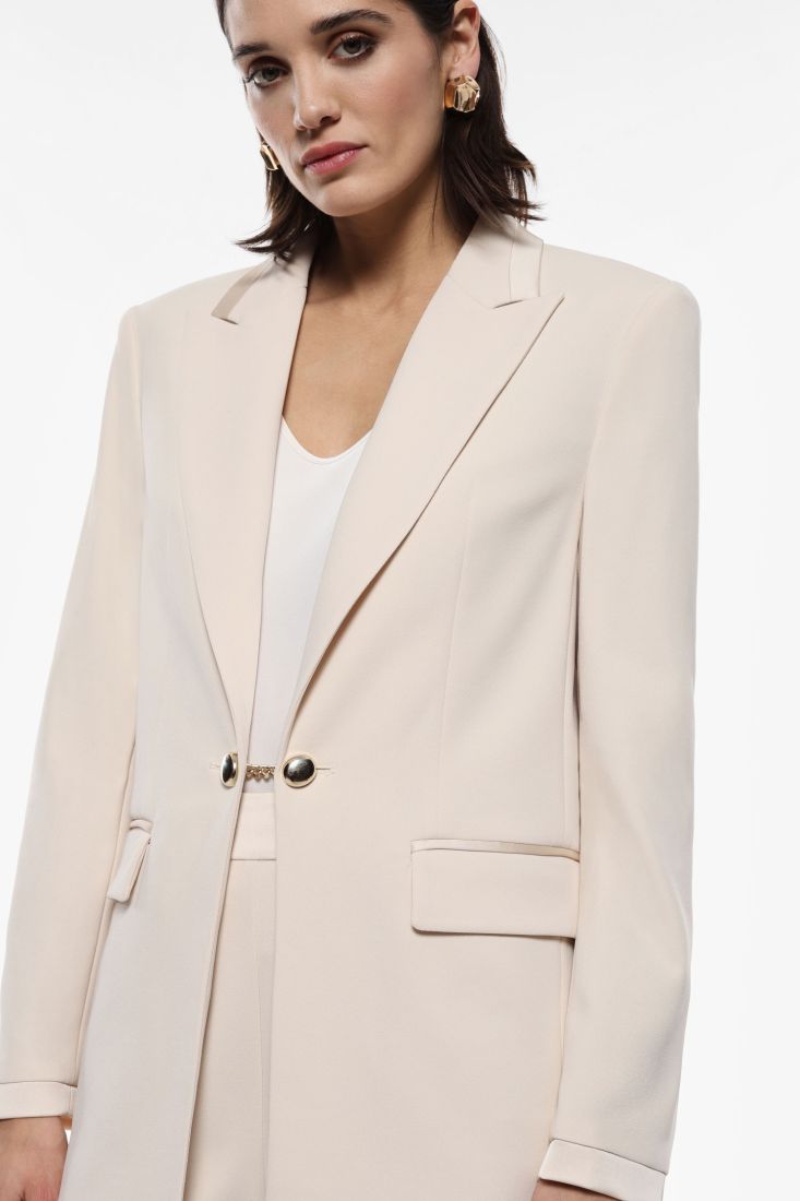 Blazer con chiusura catena in metallo