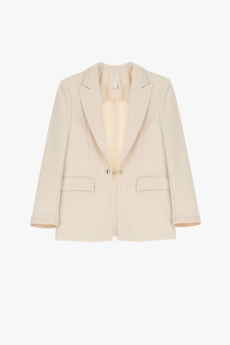 Blazer con chiusura catena in metallo