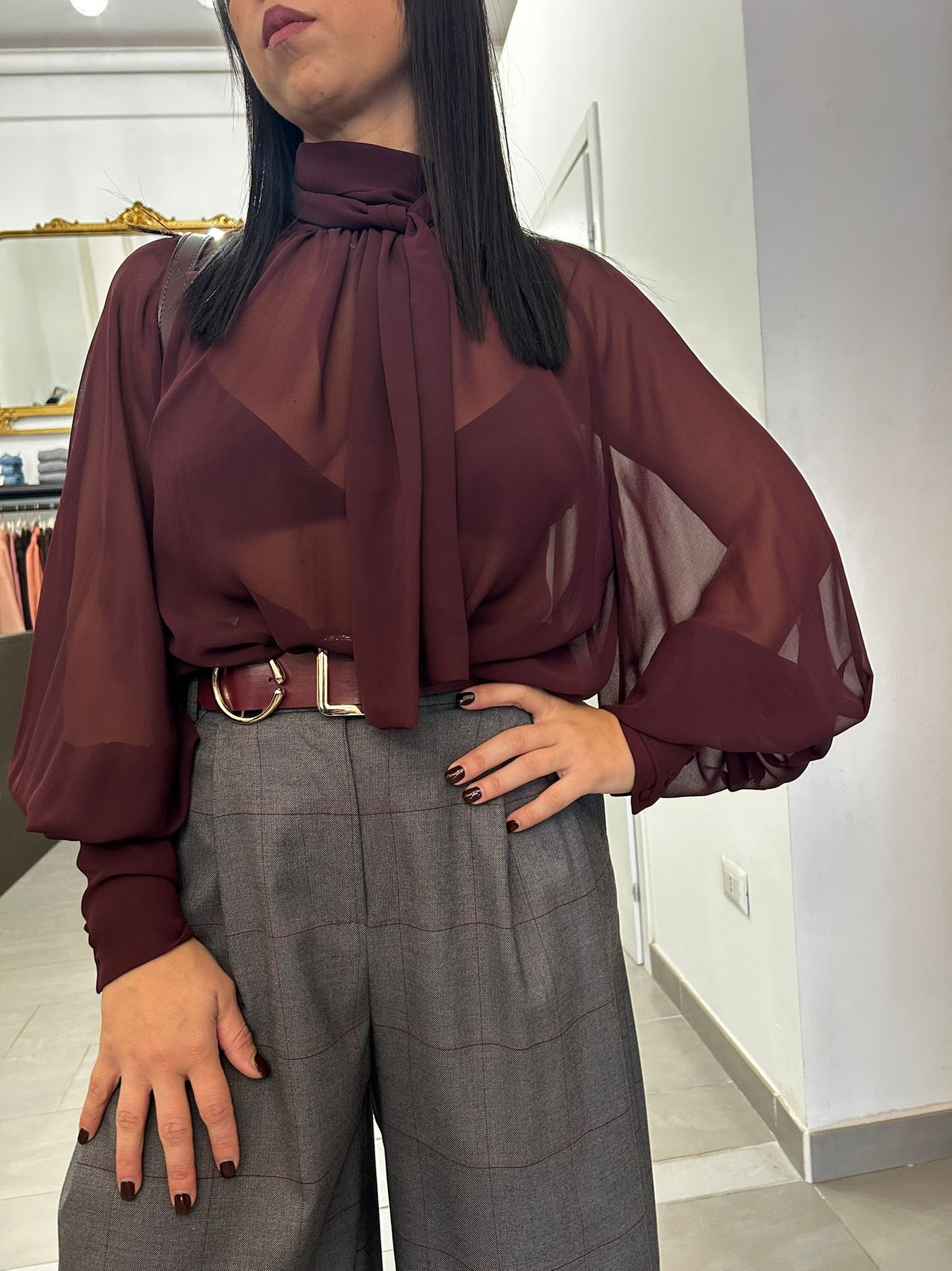 Camicia Silence Limited bordeaux