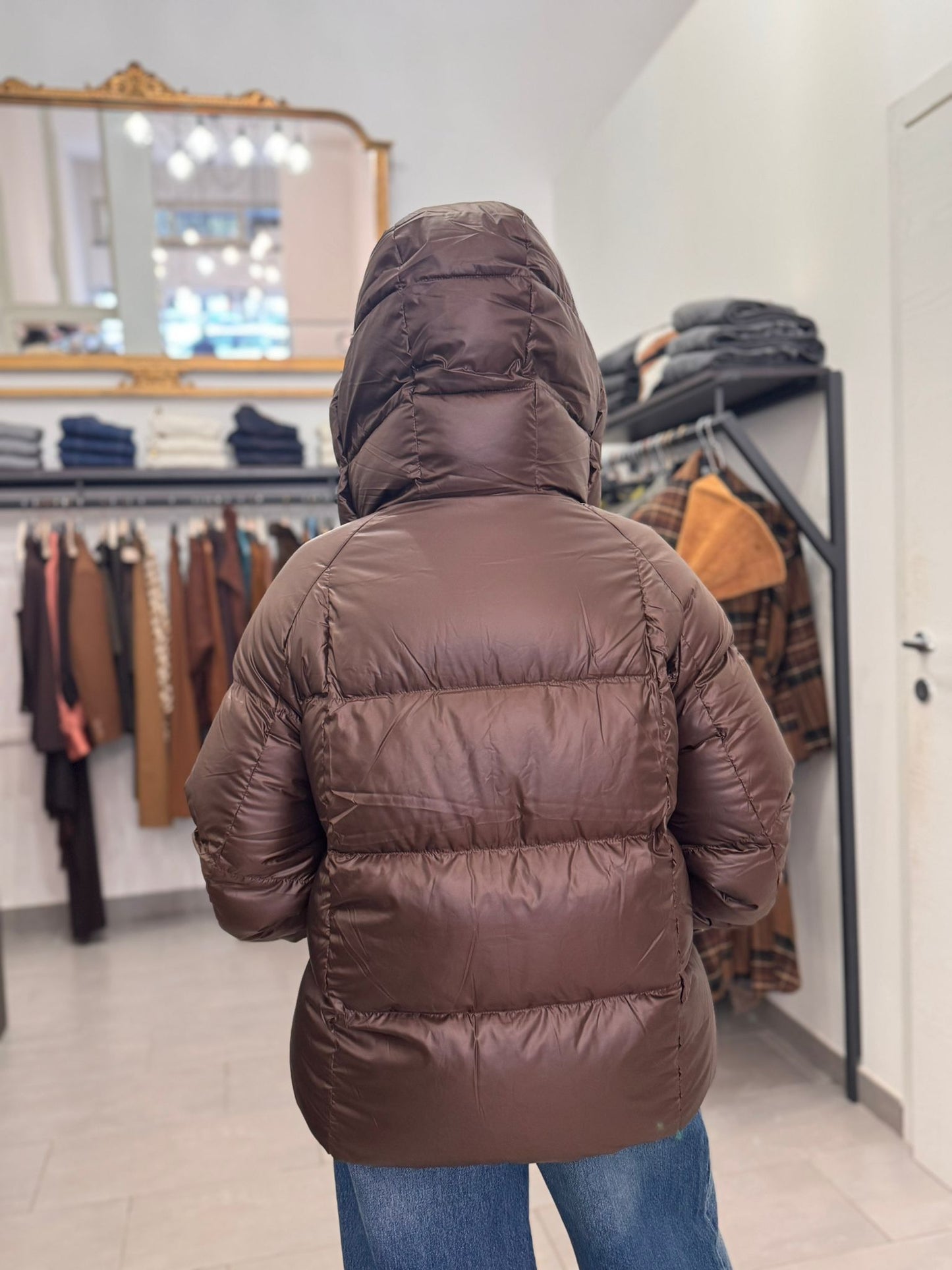 Piumino marrone Vicolo