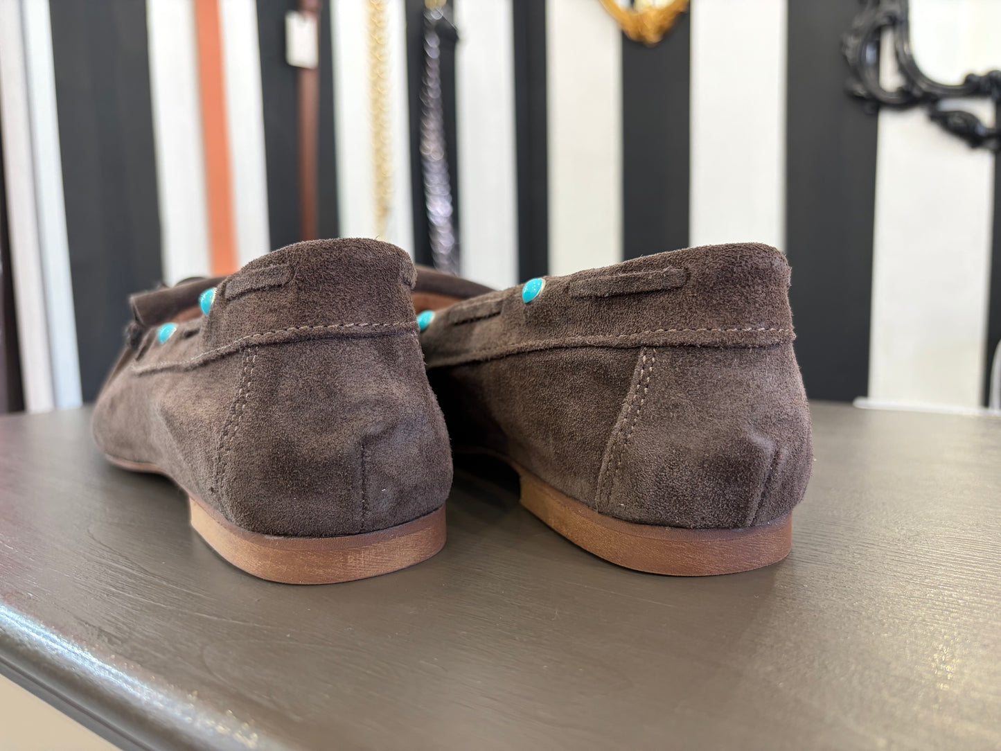 MOCASSINO SCAMOSCIATO CON FRANGE DIVINE FOLLIE