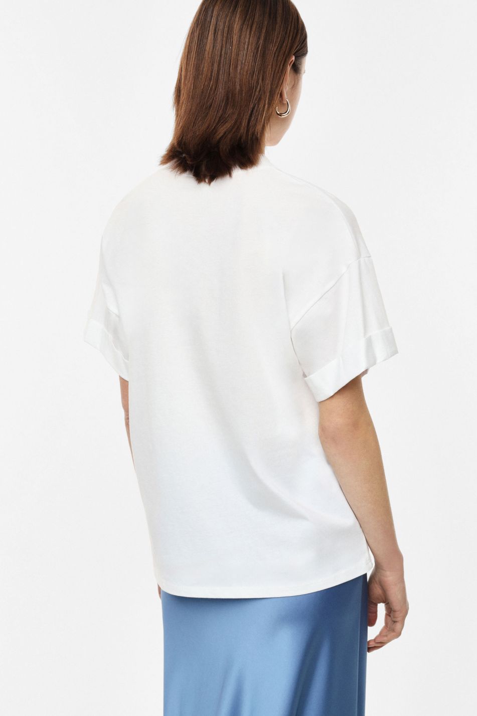 T-SHIRT GIROCOLLO STAMPA SECCHI PITTURA OVERSIZE