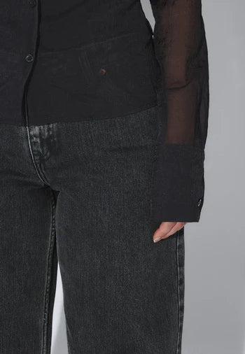 Camicia trasparente nera Dr Denim