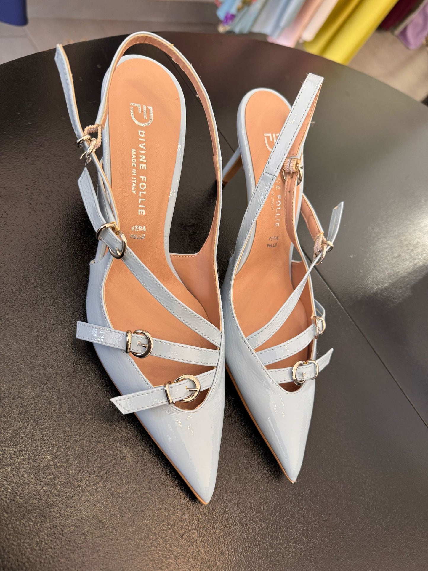 Décolleté Slingback in vernice