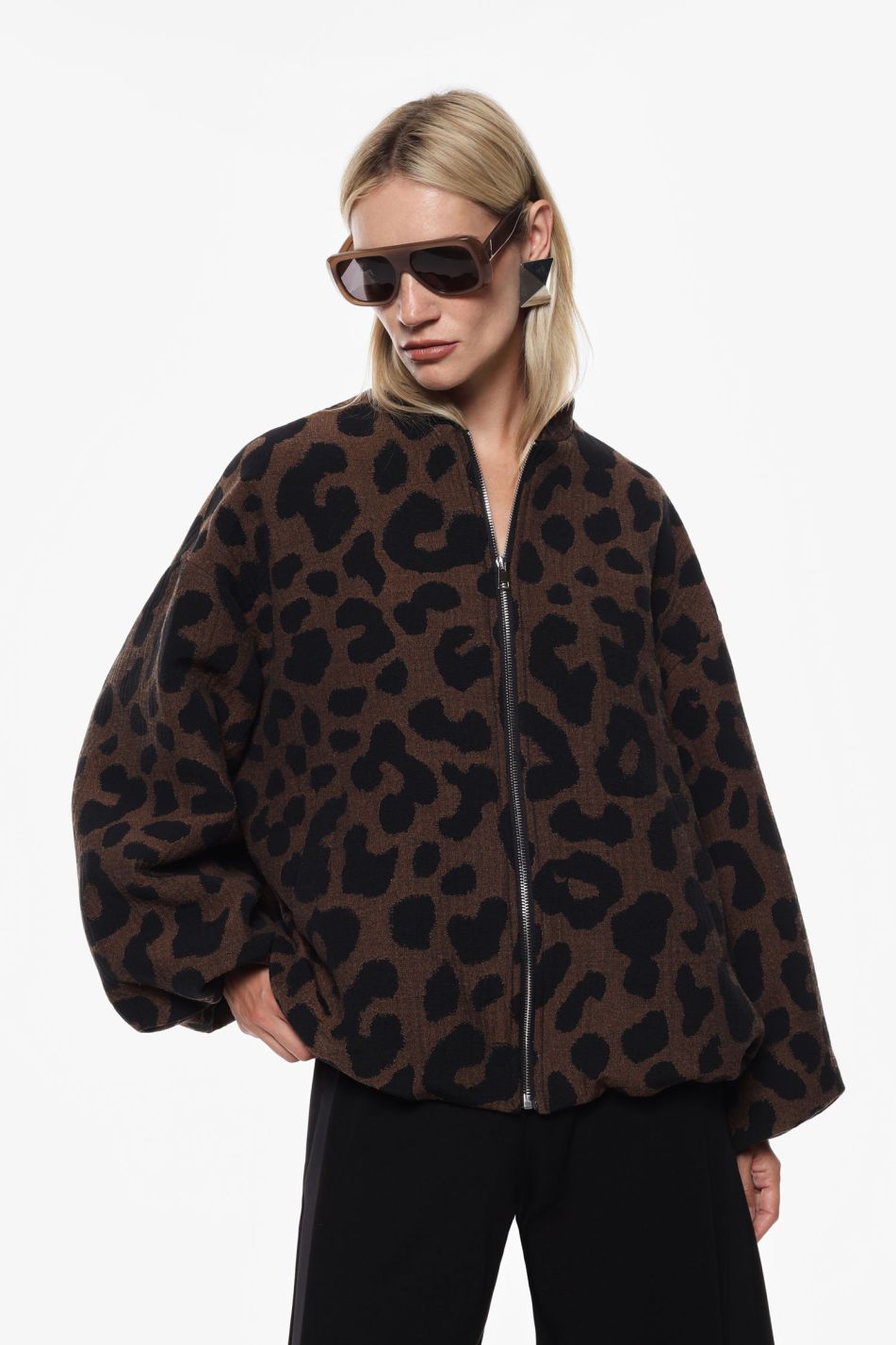 GIACCA BOMBER STAMPA E ZIP