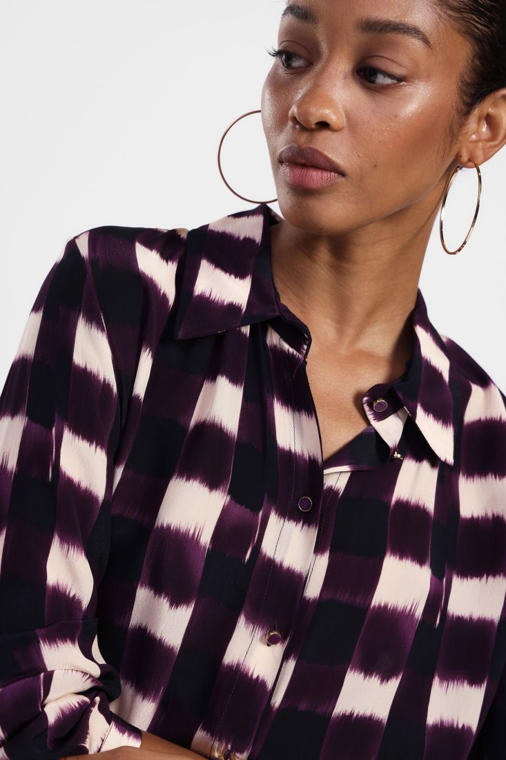 Camicia a quadri con collo classico