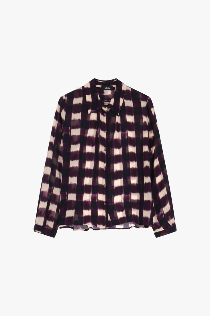 Camicia a quadri con collo classico
