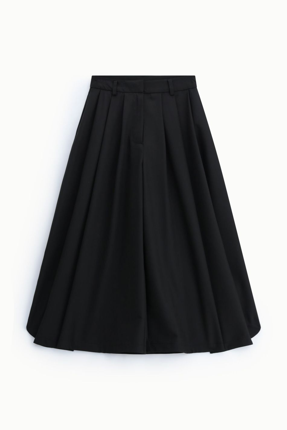 PANTALONI PALAZZO AMPI CON PIEGHE E VITA ALTA