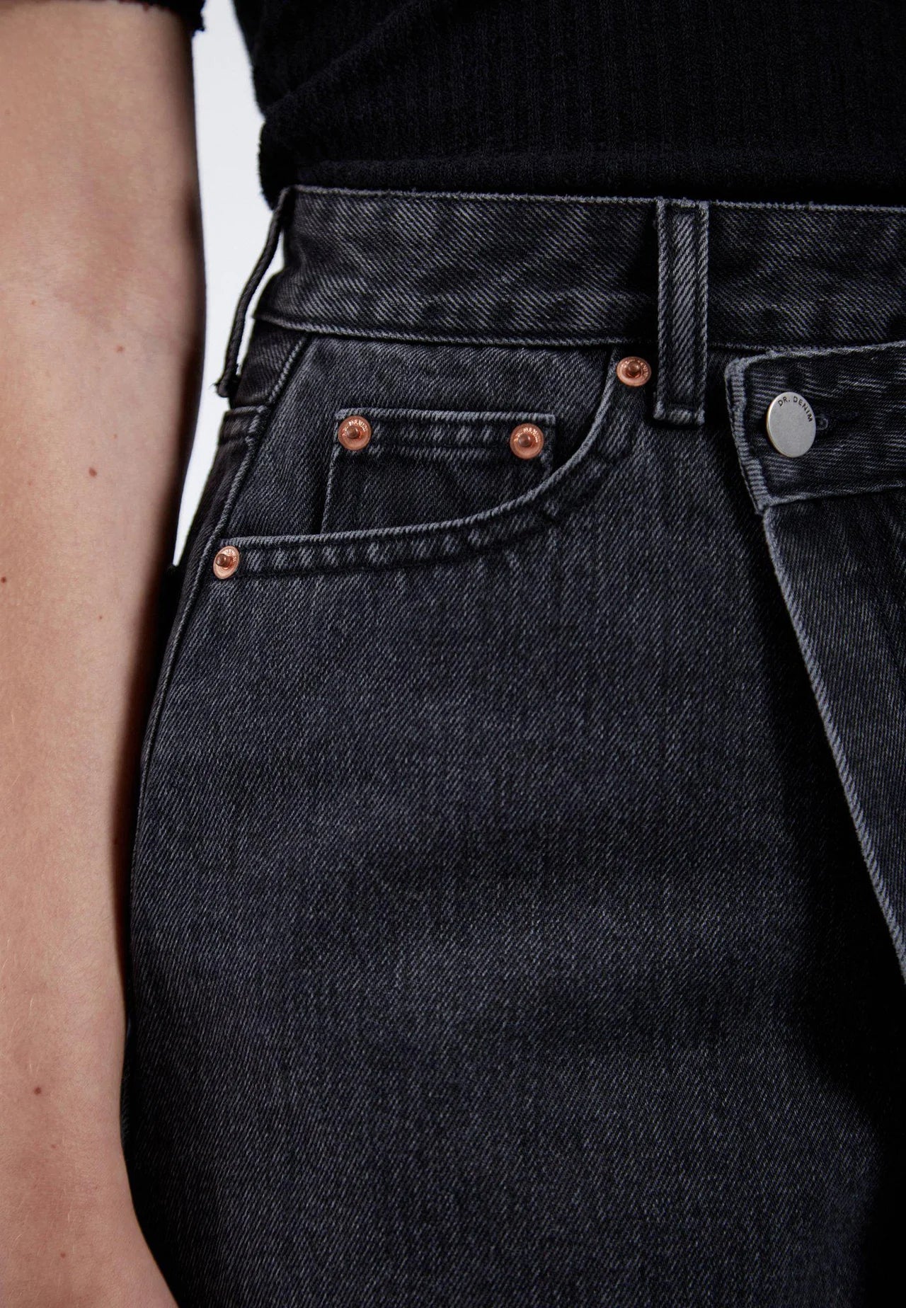 Minigonna jeans nera