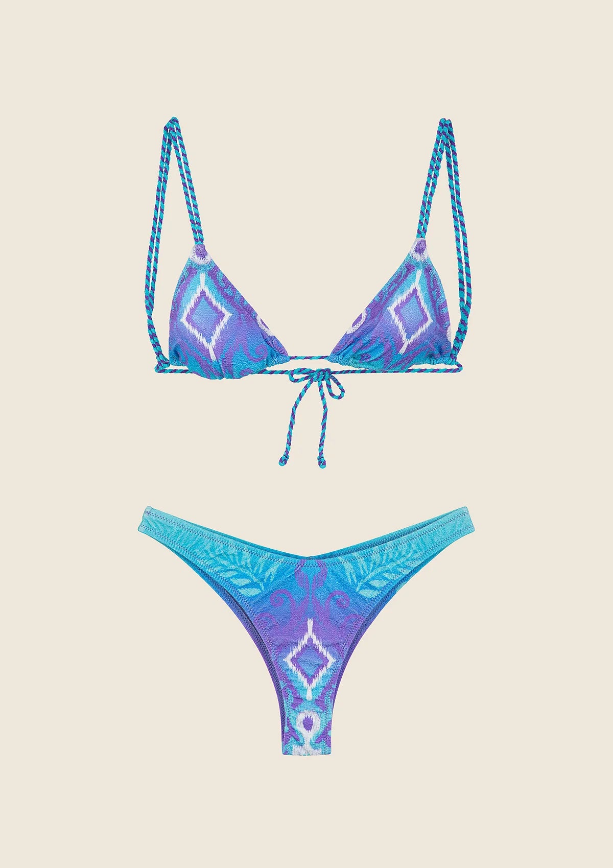 Bikini Donna F**K Triangolo con Slip Americano Fisso Fantasia