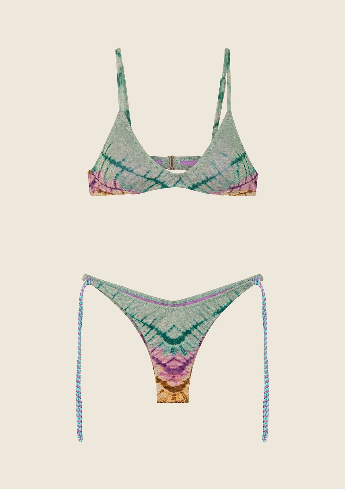 Bikini Donna F**K Top con Slip Americano Regolabile Fantasia