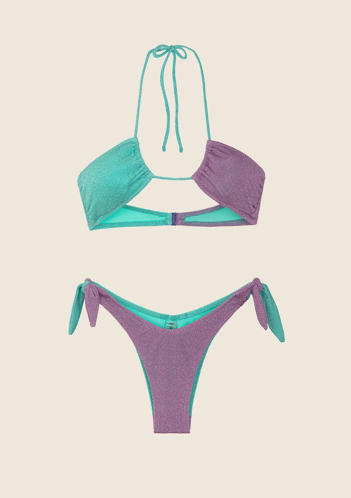 Bikini Donna F**K Fascia con Slip Americano Regolabile Lilla