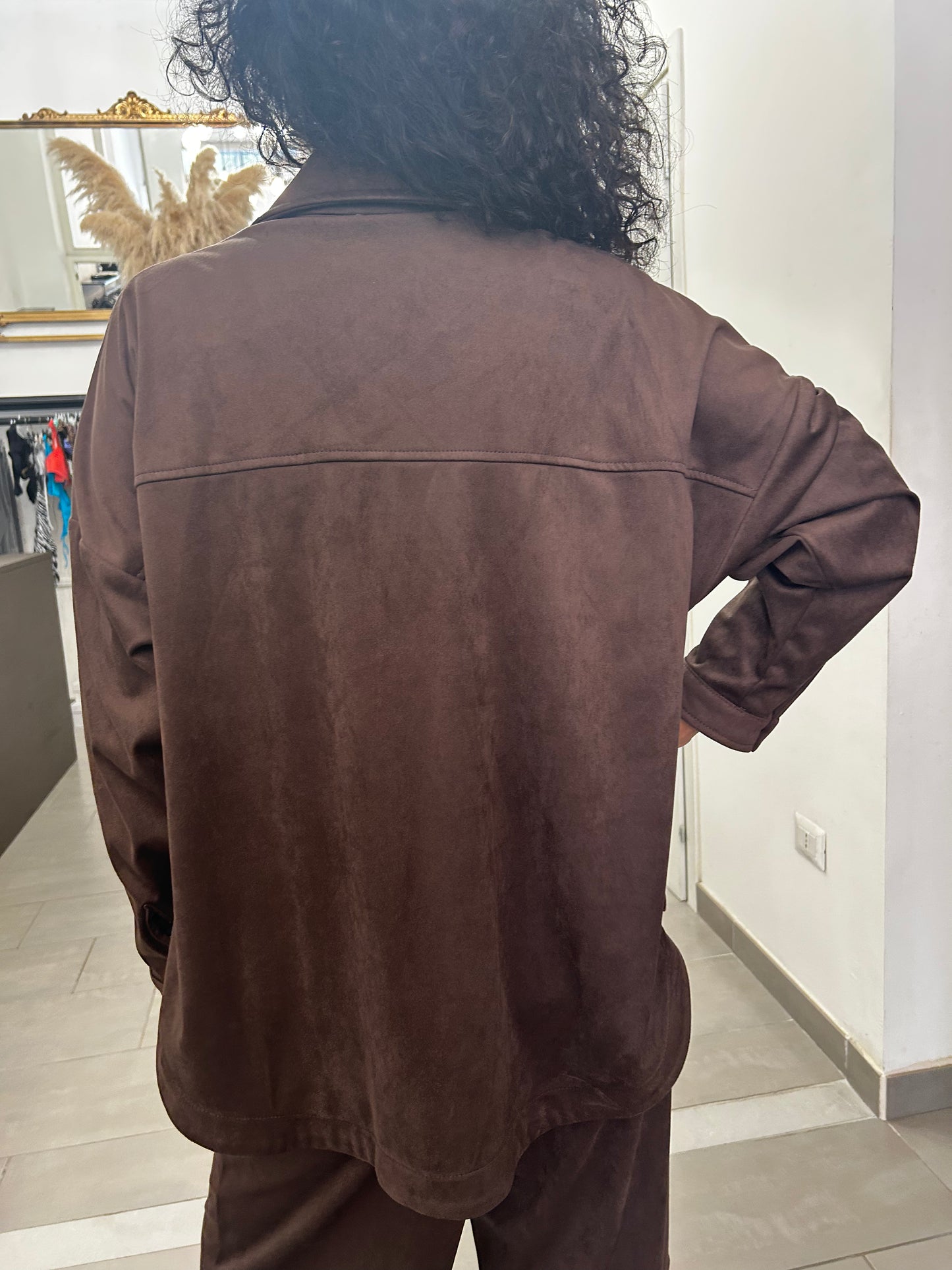 Camicia scamosciata effetto velluto