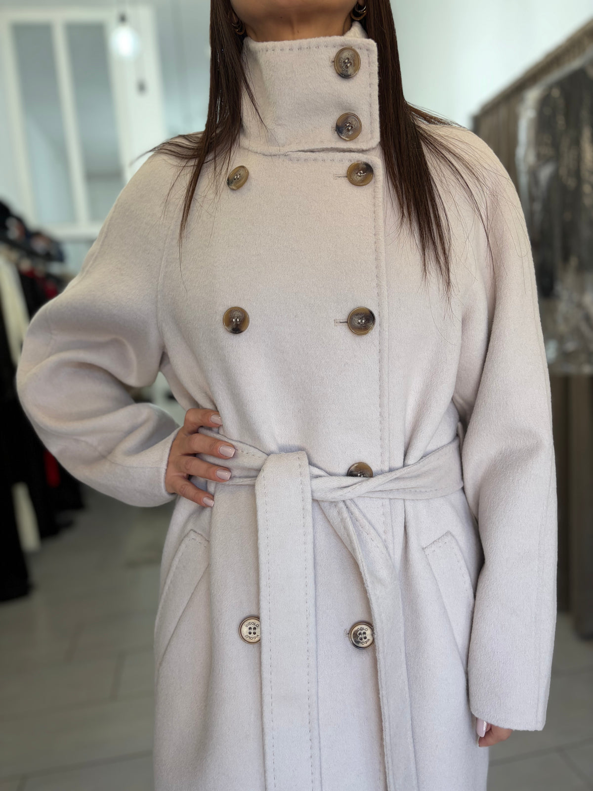 Cappotto lungo doppio petto Vicolo