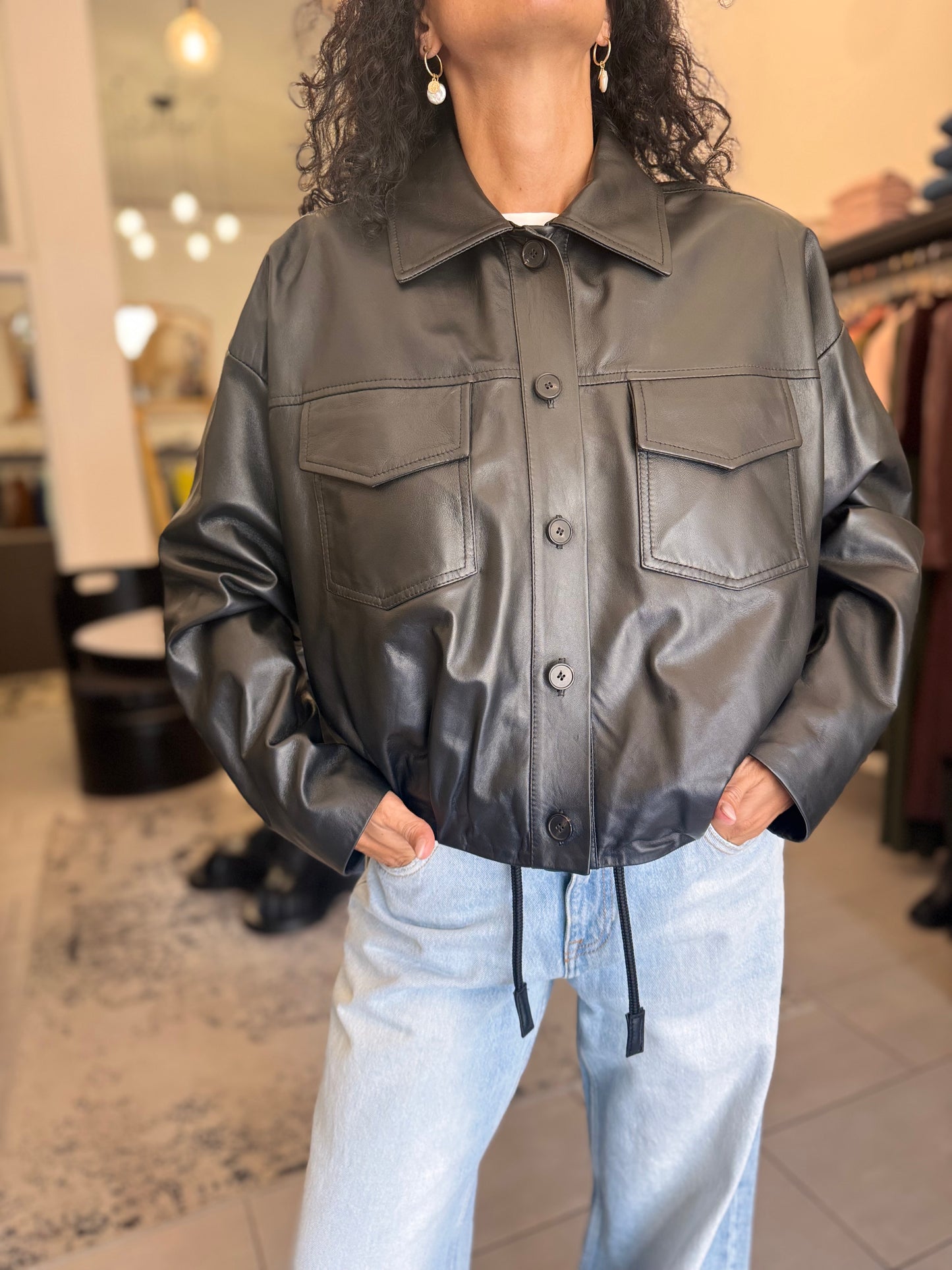 Bomber in pelle Vicolo