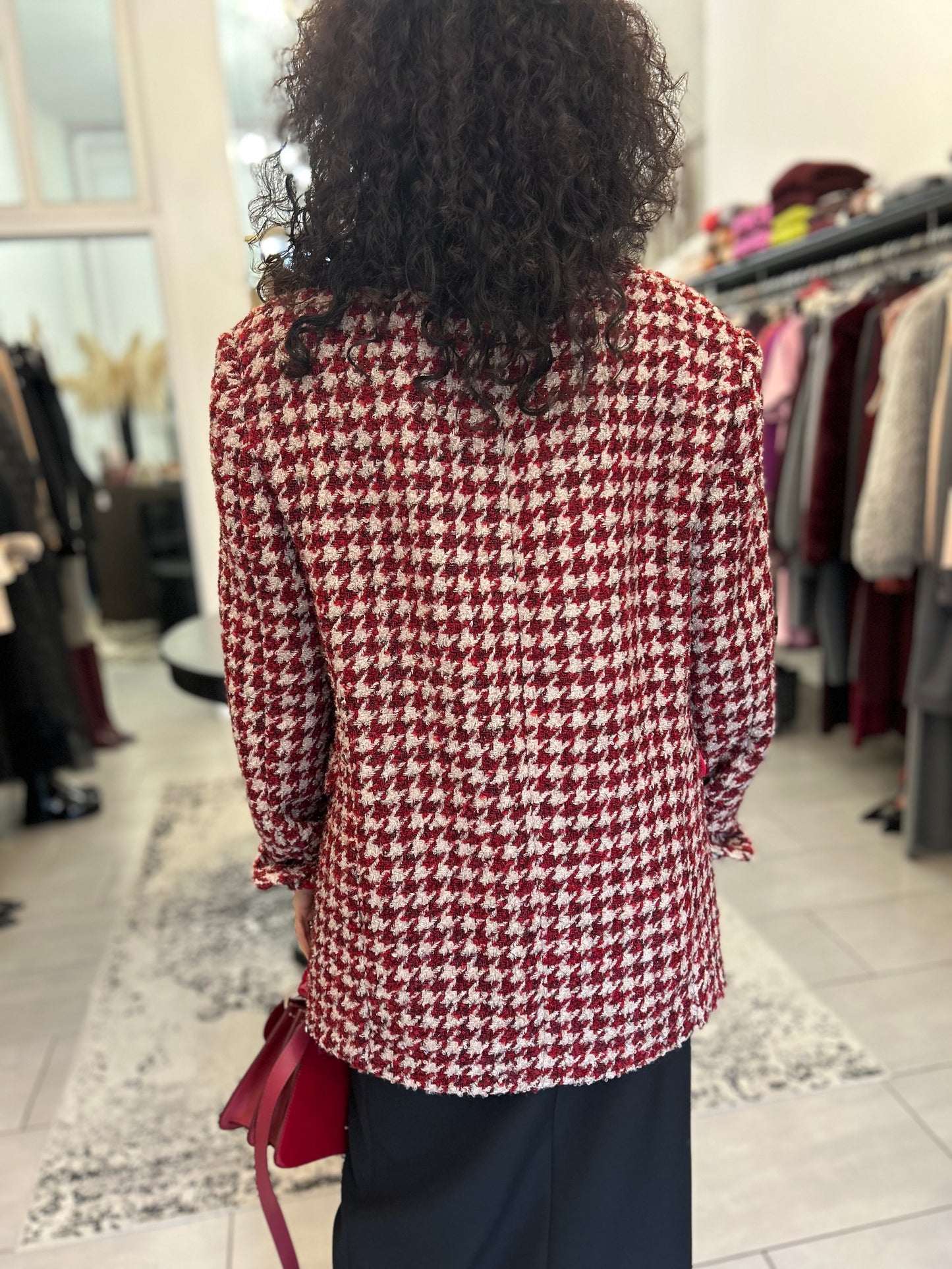 Giacca pied de poule Silence oversize