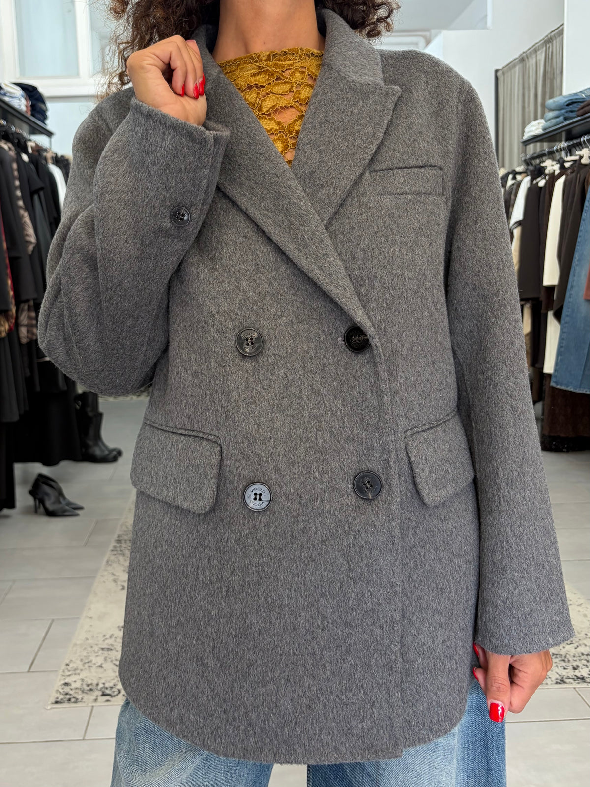 Cappotto corto grigio Vicolo