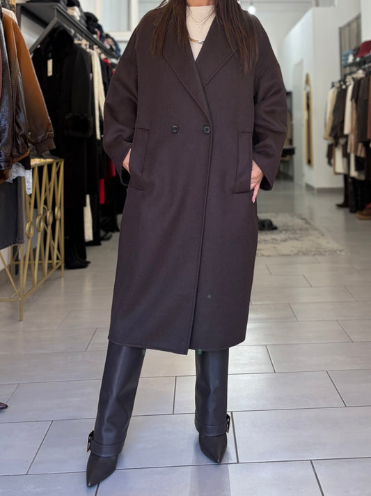 Cappotto lungo doppio petto moto Vicolo 50% lana  50% poliestere