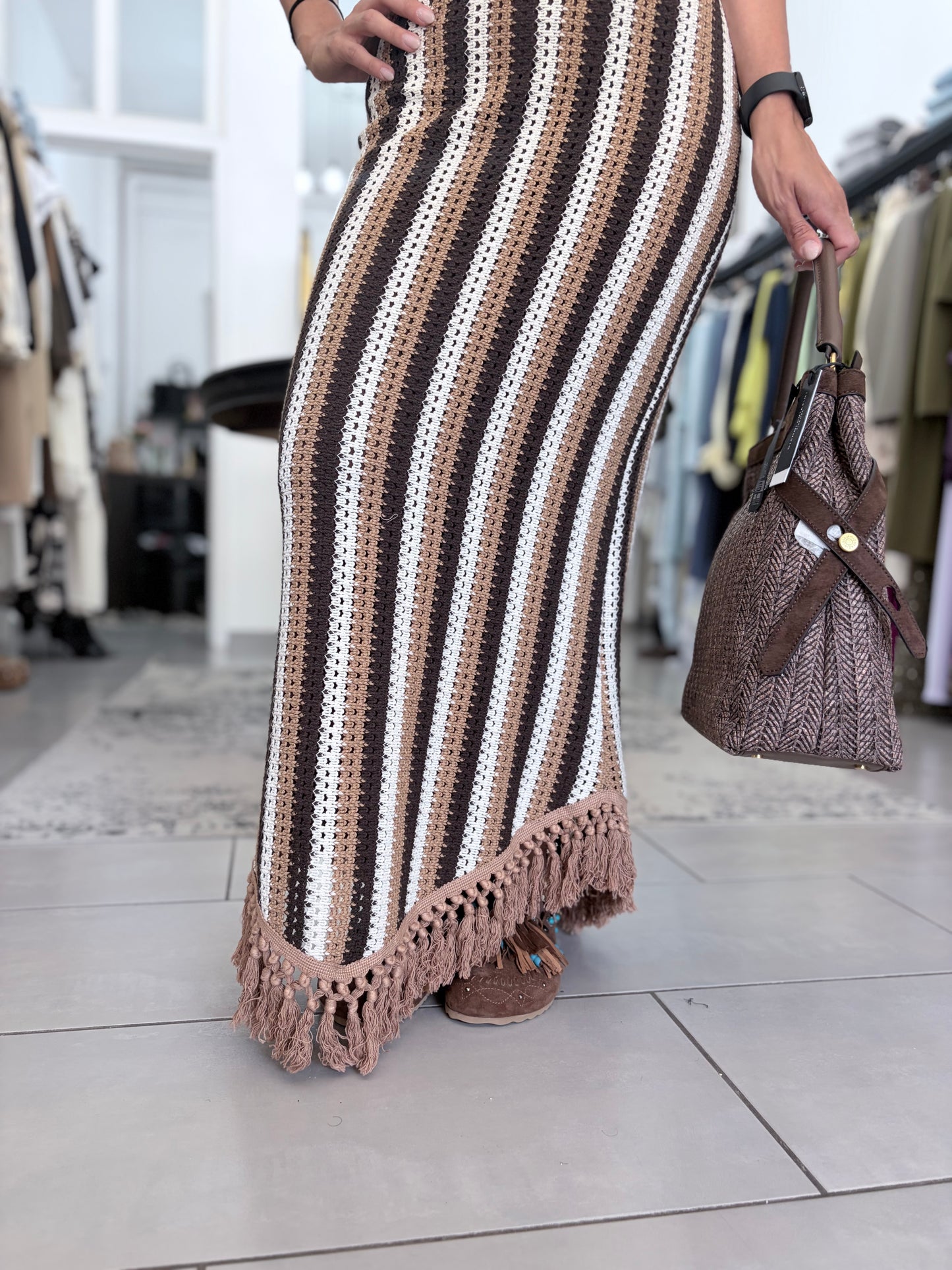 Abito lungo in crochet