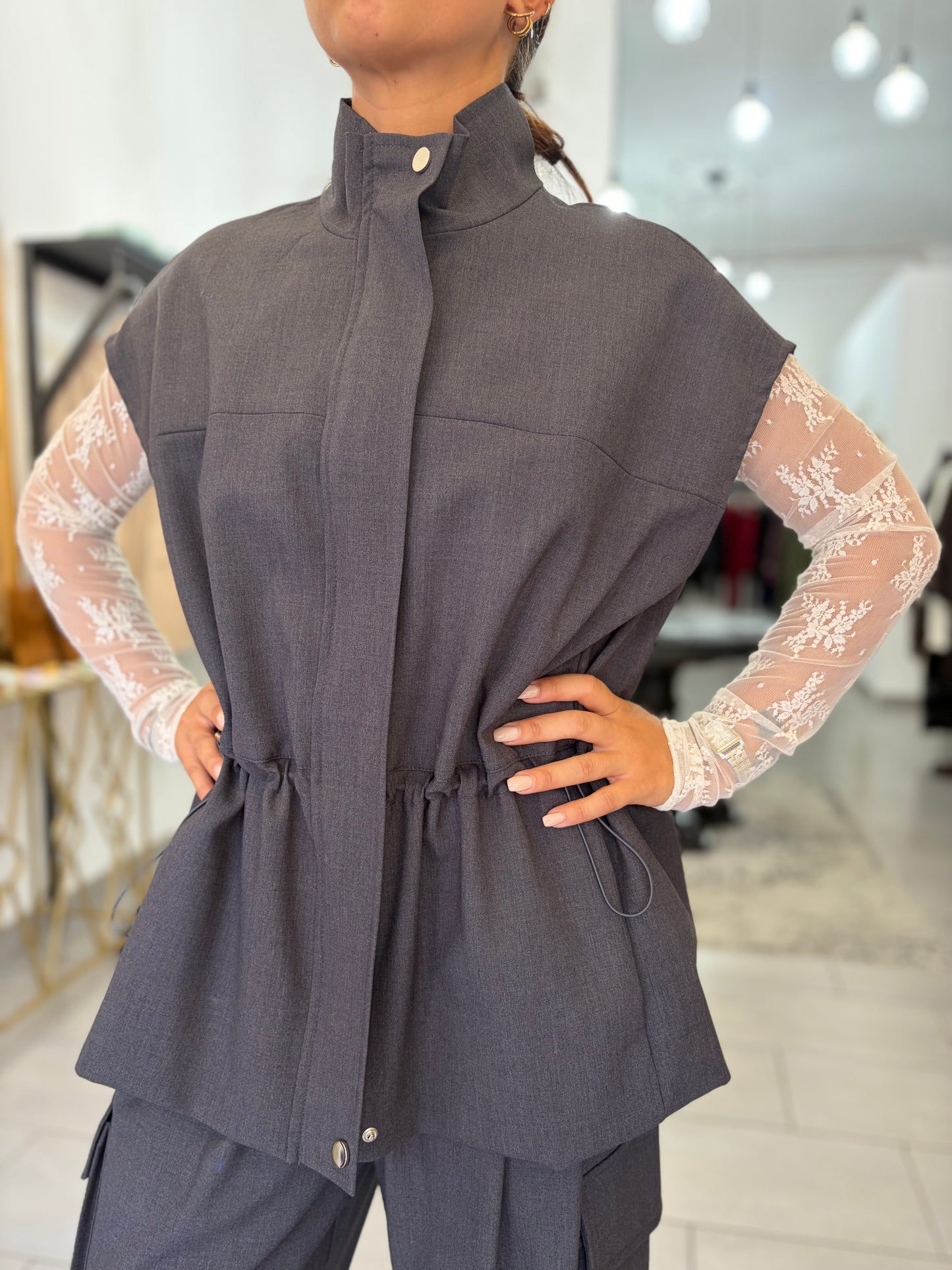 Gilet grigio Dixie