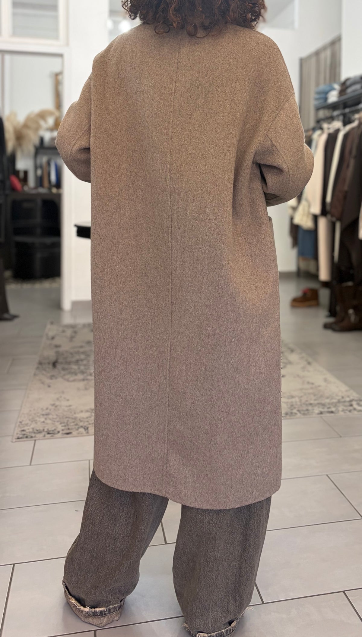 Cappotto lungo misto lana pelliccia rimovibile Vicolo