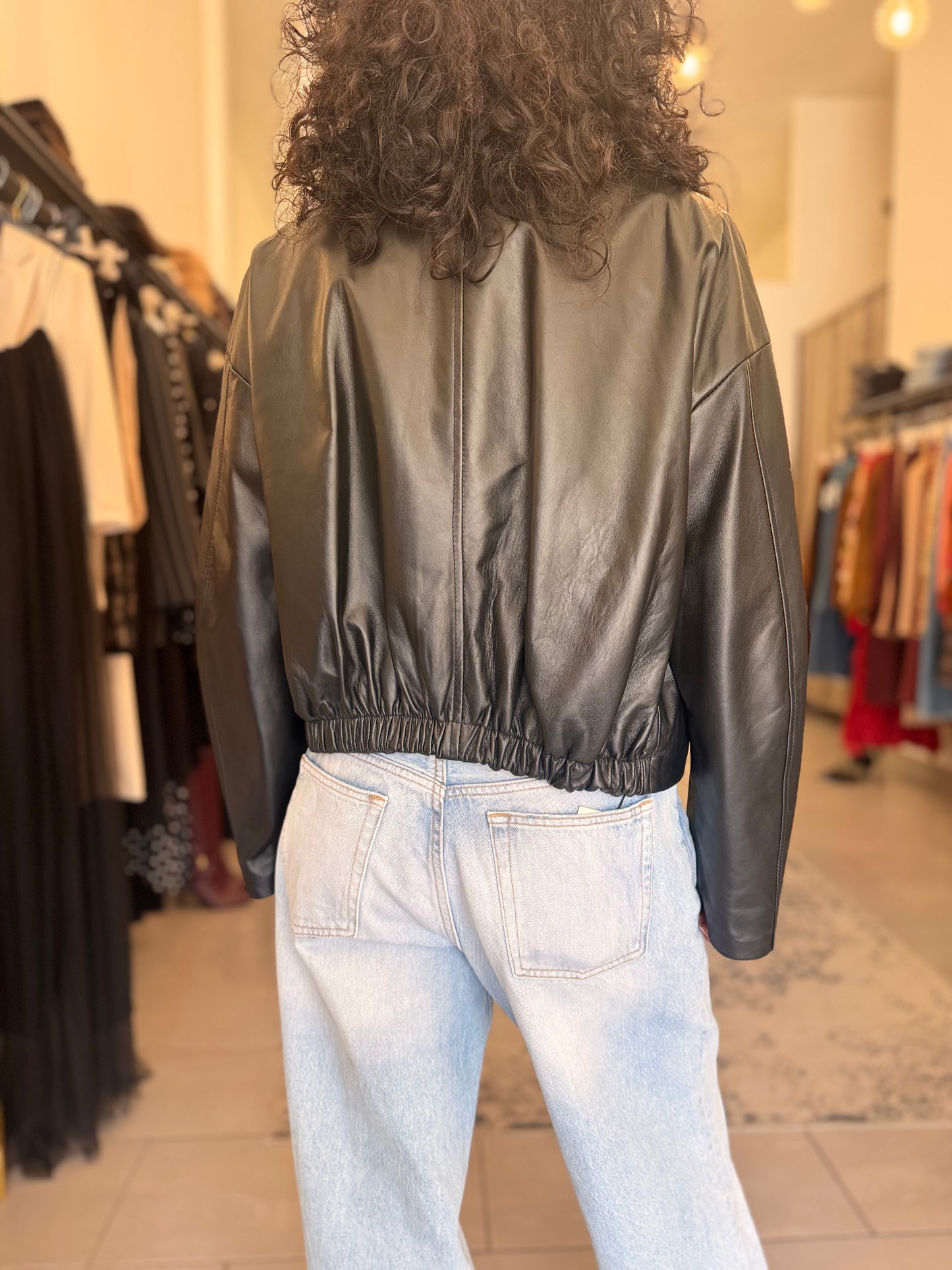 Bomber in pelle Vicolo