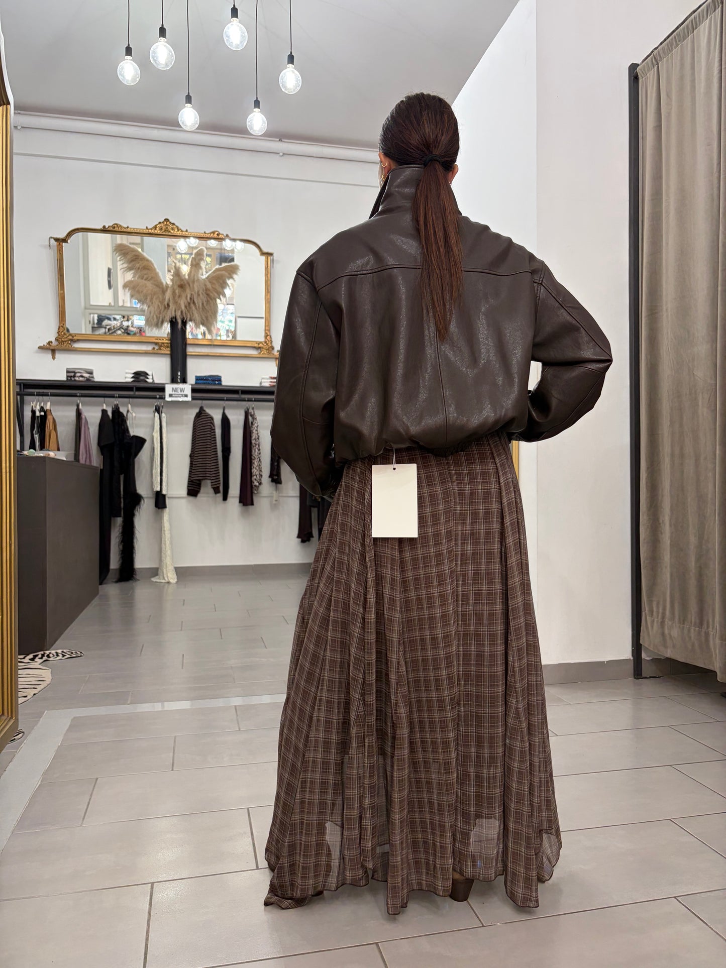 Bomber oversize moro Eleh ecopelle