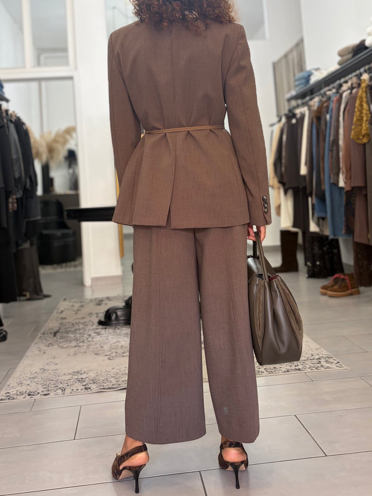 Blazer Vicolo monopetto con laccio tono su tono