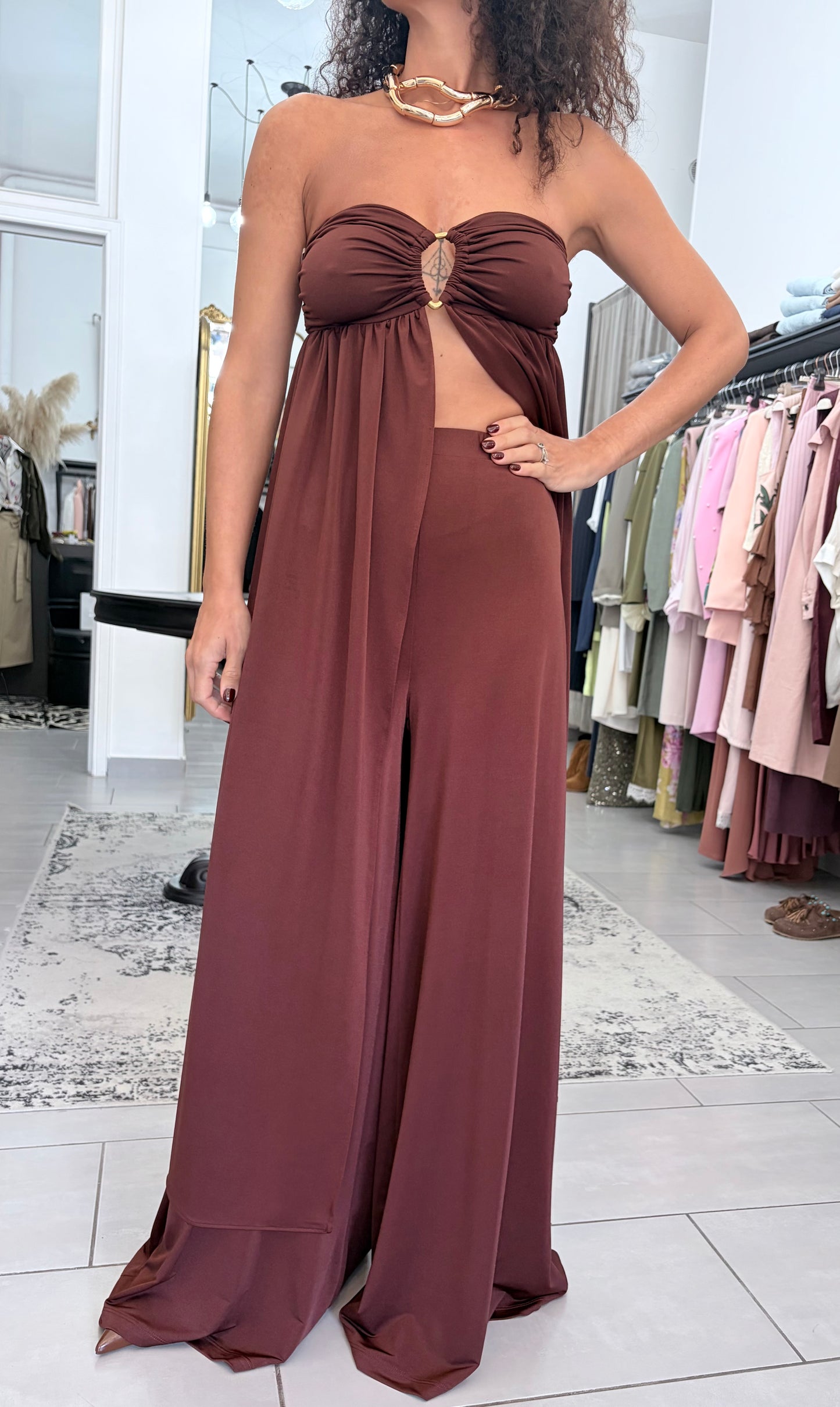 Pantaloni con elastico in vita