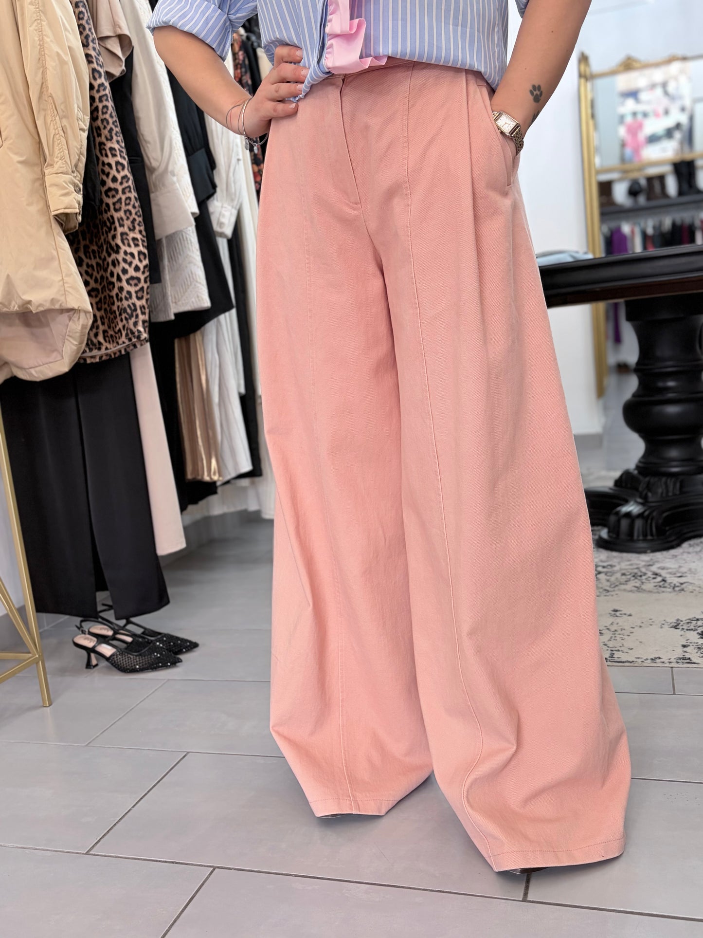 Jeans Pantalone rosa Saiph
