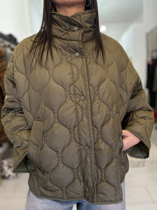 Giubbino trapuntato verde militare vicolo