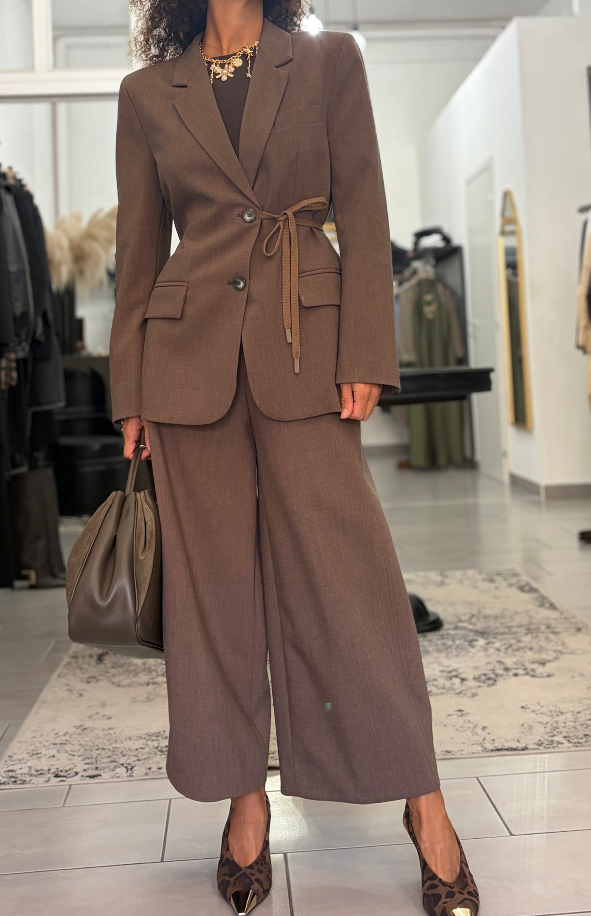 Pantalone gamba ampia corto Vicolo