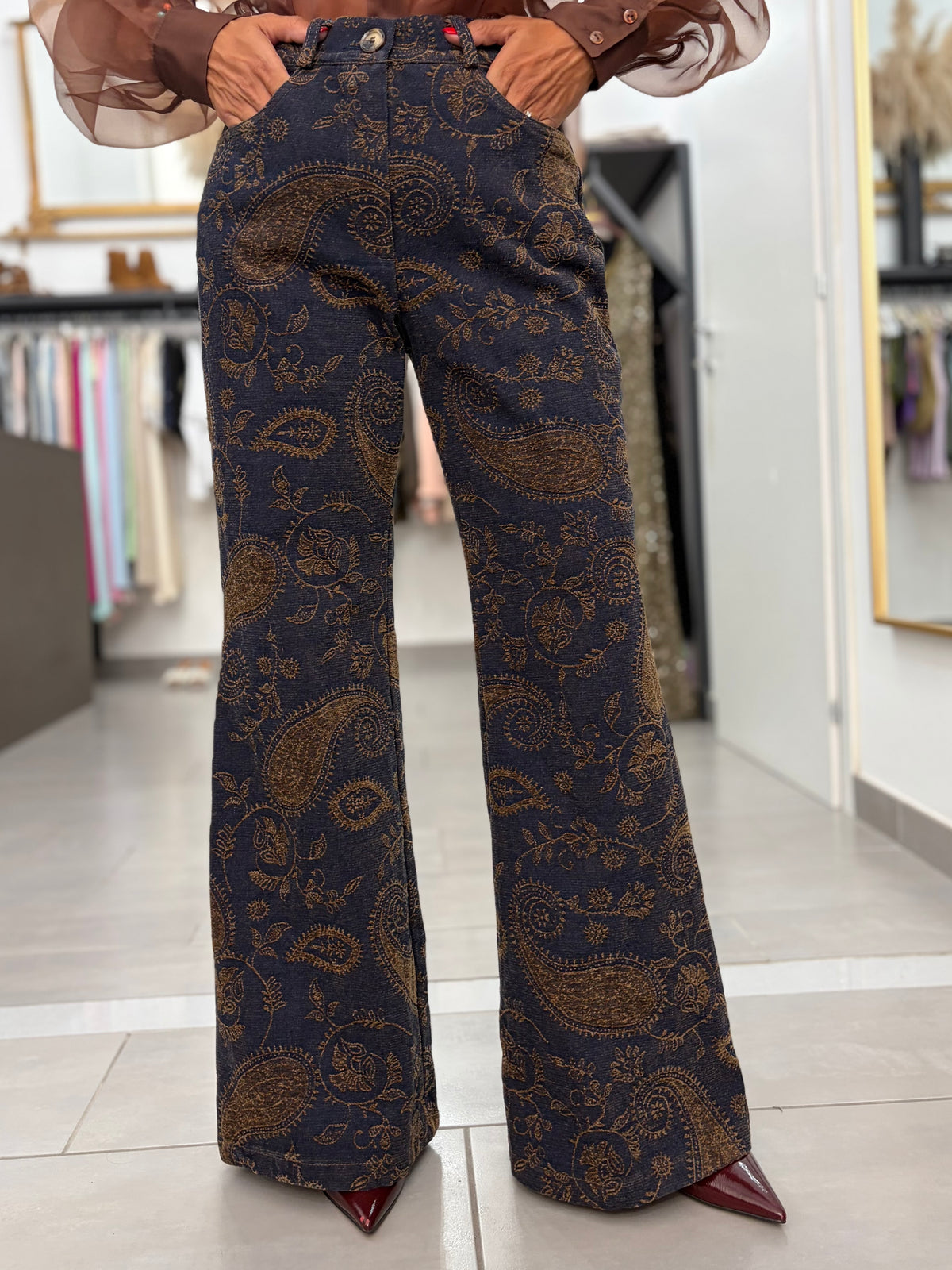 Jeans damascato